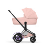 Cybex e-Priam 5.0 Matt Black Peach Pink wózek 2w1 głęboko-spacerowy