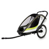 Hamax Breeze One White/Green przyczepka rowerowa z zestawem do biegania