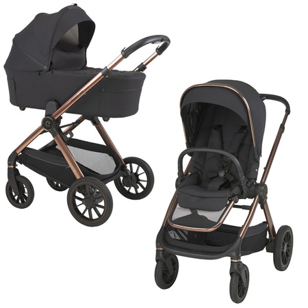 Espiro Code Clever Black zestaw 4w1 z fotelikiem Maxi Cosi Pebble 360 Pro2 i bazą FamilyFix 360 Pro