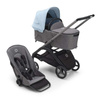 Bugaboo Dragonfly wózek 2w1 głęboko-spacerowy rama Graphite/Grey Melange-Skyline Blue