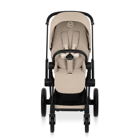 Cybex Priam 5.0 Comfort Matt Black Cozy Beige wózek 2w1 głęboko-spacerowy