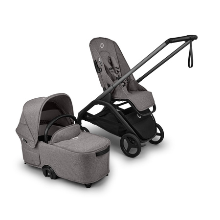 Bugaboo Dragonfly Plus Komplet Graphite/Grey Melange wózek 2w1 głęboko-spacerowy