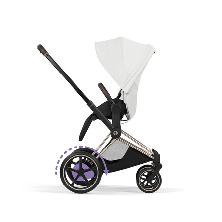 Cybex e-Priam 5.0 Champagne Gold Off White wózek 2w1 głęboko-spacerowy