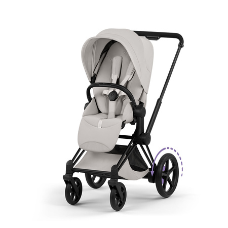 Cybex e-Priam 5.0 Matt Black City Grey wózek 2w1 głęboko-spacerowy