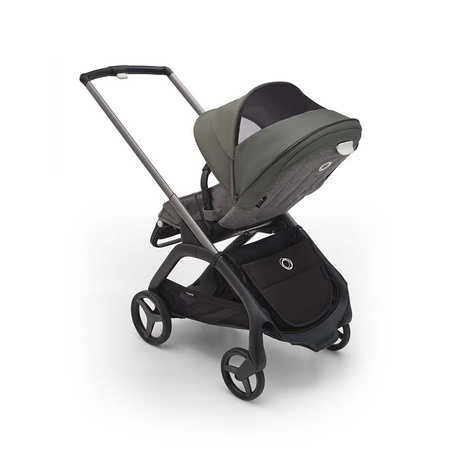 Bugaboo Dragonfly wózek spacerowy rama Graphite/Grey Melange-Forest Green
