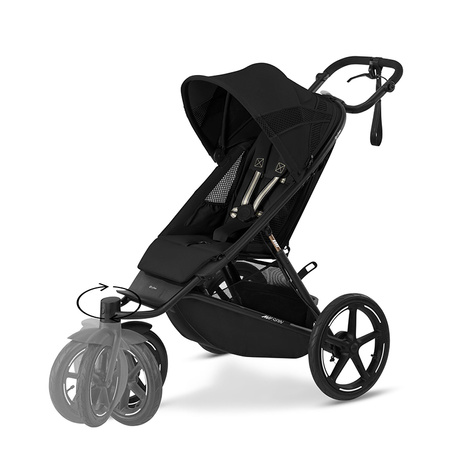 Cybex Avi Spin Moon Black zestaw 2w1 z Gondolą S i adapterami do gondoli