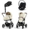 Cybex Talos S Lux Seashell Beige zestaw 4w1 z fotelikiem Cybex Cloud G i-Size PLUS i bazą Base G
