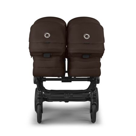 Bugaboo Donkey6 Twin Black/Cocoa Brown wózek 2w1 dla bliźniąt