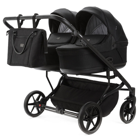 Adamex Leo Standard Black wózek bliźniczy 2w1
