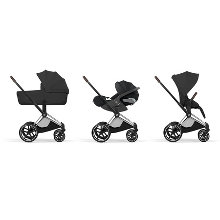 Cybex Priam 5.0 Chrome Brown Sepia Black wózek 2w1 głęboko-spacerowy