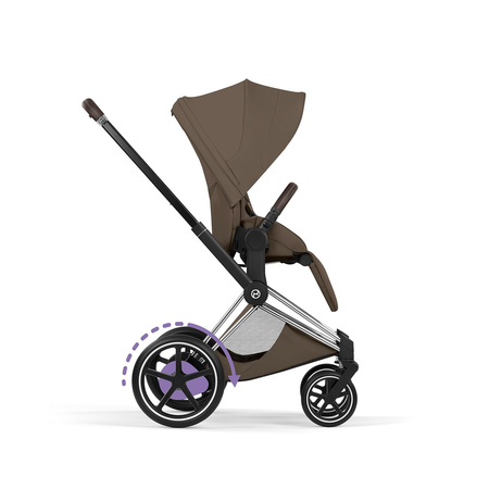 Cybex e-Priam 5.0 Chrome Brown Coconut Brown wózek 2w1 głęboko-spacerowy