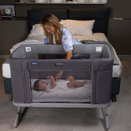 Chicco Next2Me Forever Ash Grey łóżeczko dostawne 3w1