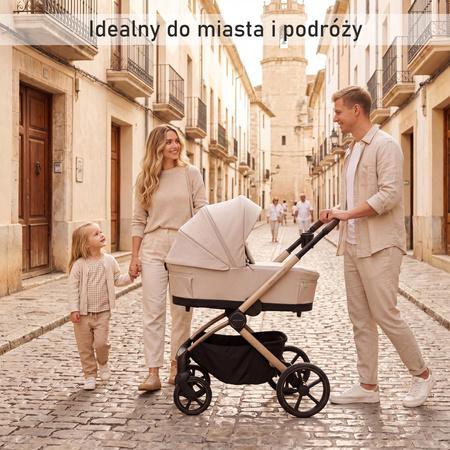 Adamex Como Natura Beige wózek 2w1 głęboko-spacerowy