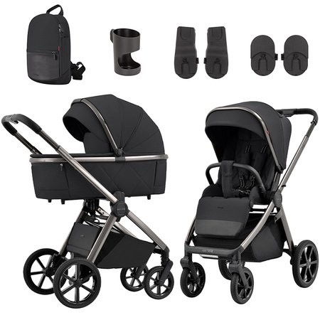 Carrello Omega Absolute Black wózek 2w1 głęboko-spacerowy 