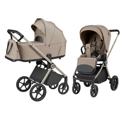 Carrello Ultra F CRL-6557 Vintage Beige wózek dziecięcy 2w1 ze składaną gondolą