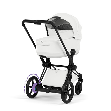 Cybex e-Priam 5.0 Matt Black Off White wózek 2w1 głęboko-spacerowy
