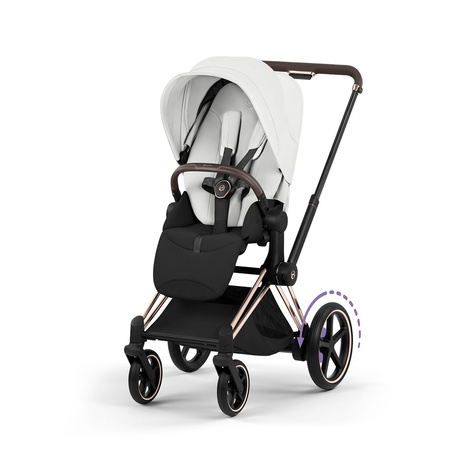 Cybex e-Priam 5.0 Rosegold Off White zestaw 3w1 z fotelikiem Cloud T i-Size