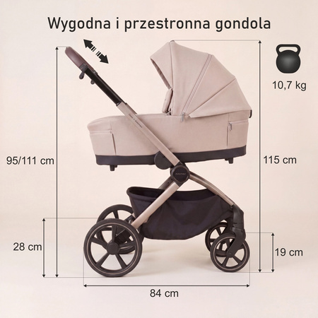 Adamex Como Natura Latte wózek 2w1 głęboko-spacerowy