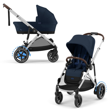 Cybex e-Gazelle S Ocean Blue wózek głęboko-spacerowy 2w1