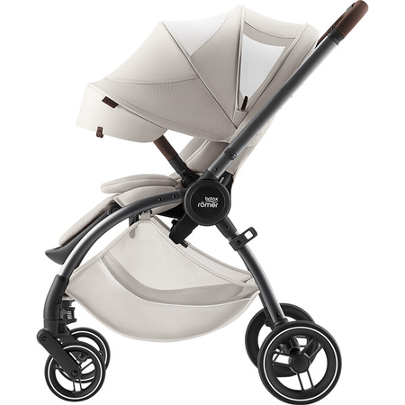 Britax Romer Rio Lux Soft Taupe zestaw 4w1 z fotelikiem Baby-Safe Pro i Bazą
