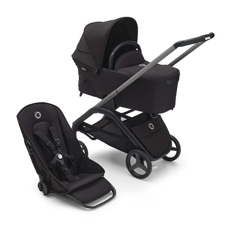 Bugaboo Dragonfly wózek 2w1 głęboko-spacerowy rama Graphite/Midnight Black-Midnight Black