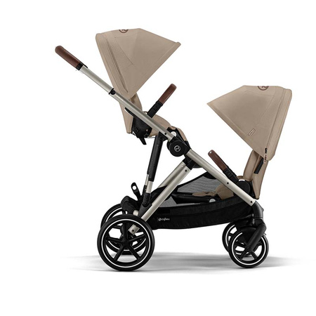 Cybex Gazelle S Almond Beige zestaw spacerowy z dodatkowym siedziskiem