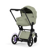 Cybex e-Priam 5.0 Matt Black Sage Green zestaw 3w1 z fotelikiem Cloud T i-Size