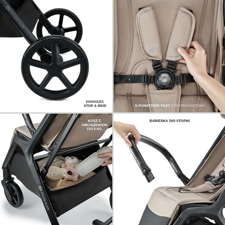 Kinderkraft Loom Linen Beige wózek spacerowy