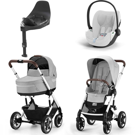 Cybex Talos S Lux Lava Grey zestaw 4w1 z fotelikiem Cybex Cloud T PLUS i-Size i bazą Base T