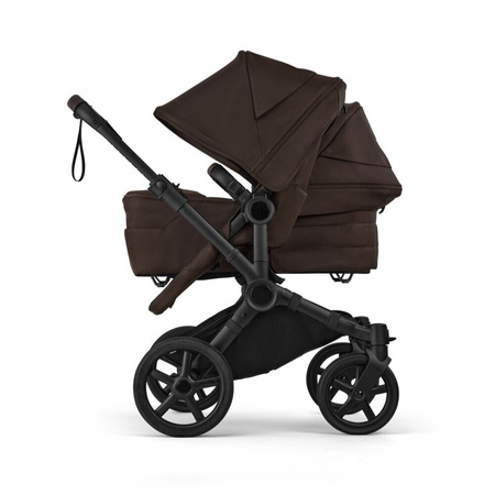 Bugaboo Donkey6 Duo Black/Cocoa Brown wózek 2w1 dla dwójki dzieci w różnym wieku