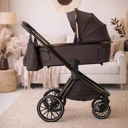 Adamex Spark Chocolate Brown wózek 2w1 głęboko-spacerowy