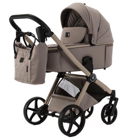 Adamex Alfa Natura Cappuccino wózek 2w1 głęboko-spacerowy