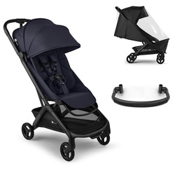 Bugaboo Butterfly 2 Deep Indigo zestaw z pałąkiem i folią przeciwdeszczową