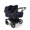 Bugaboo Donkey 6 Twin Black/Deep Indigo wózek 2w1 dla bliźniąt