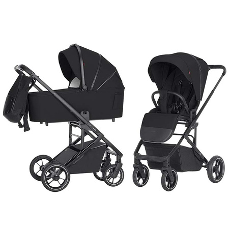 Carrello Alfa 2023 Midnight Black wózek 2w1 głęboko-spacerowy 