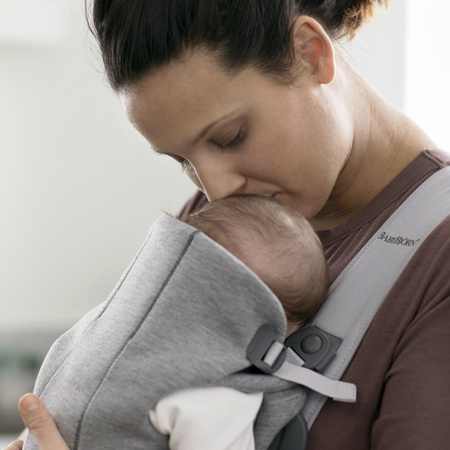 BabyBjorn nosidełko Mini Jersey Szaroczarny