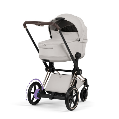 Cybex e-Priam 5.0 Champagne Gold City Grey wózek 2w1 głęboko-spacerowy