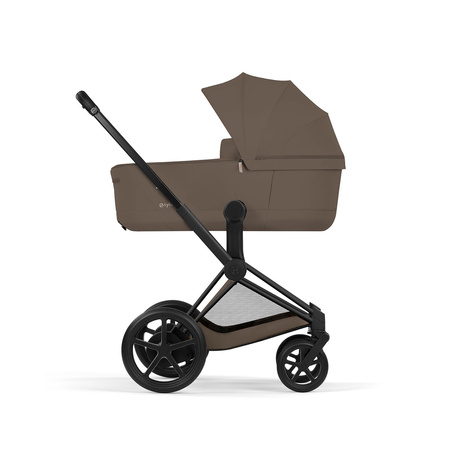 Cybex e-Priam 5.0 Comfort Matt Black Coconut Brown zestaw 3w1 z fotelikiem Cloud T i-Size