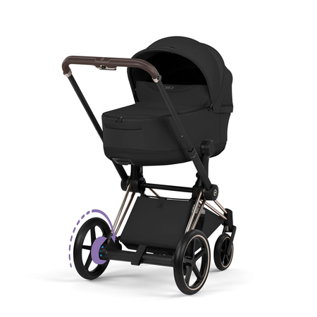 Cybex e-Priam 5.0 Champagne Gold Sepia Black wózek 2w1 głęboko-spacerowy