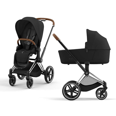 Cybex Priam 4.0 Chrome Brown Sepia Black wózek 2w1 głęboko-spacerowy