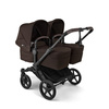 Bugaboo Donkey6 Twin Black/Cocoa Brown wózek 2w1 dla bliźniąt