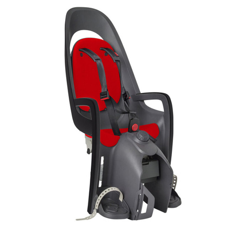 Hamax Caress Dark Grey/Red fotelik rowerowy montowany na bagażniku