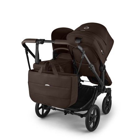 Bugaboo Donkey6 Duo Black/Cocoa Brown wózek 2w1 dla dwójki dzieci w różnym wieku