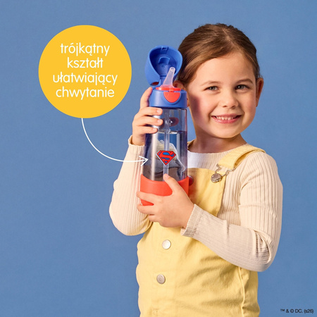 B.Box Bidon tritanowy ze słomką 600 ml Superman