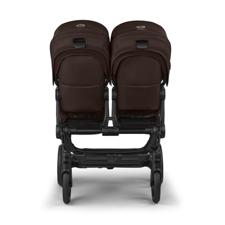 Bugaboo Donkey6 Twin Black/Cocoa Brown wózek 2w1 dla bliźniąt