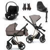 Roan IVI 2.0 Cocoa Rosegold zestaw 4 w 1 z fotelikiem Cybex Cloud T i-Size i bazą isofix
