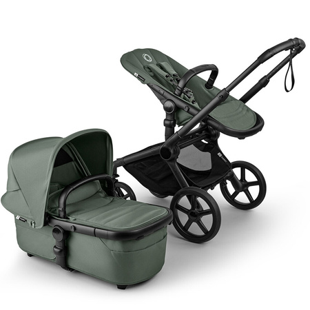 Bugaboo Fox 5 Renew Komplet Black/Forets Green wózek 2w1 głęboko-spacerowy