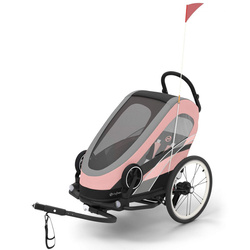 Cybex Zeno Bike Silver Pink wielofunkcyjna przyczepka rowerowa