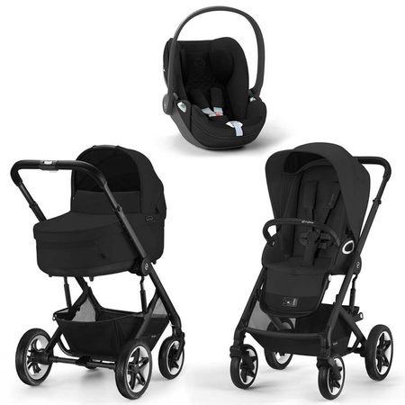 Cybex Talos S Lux Moon Black wózek 3w1 z fotelikiem Cybex Cloud T i-Size PLUS