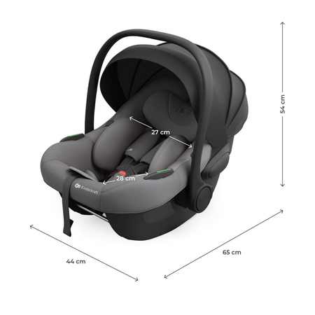 Kinderkraft I-LIte Szary fotelik samochodowy z bazą Endura Safe FX40-87 cm